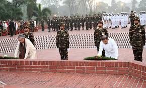 জাতীয় স্মৃতিসৌধে রাষ্ট্রপতি ও প্রধানমন্ত্রীর শ্রদ্ধা নিবেদন